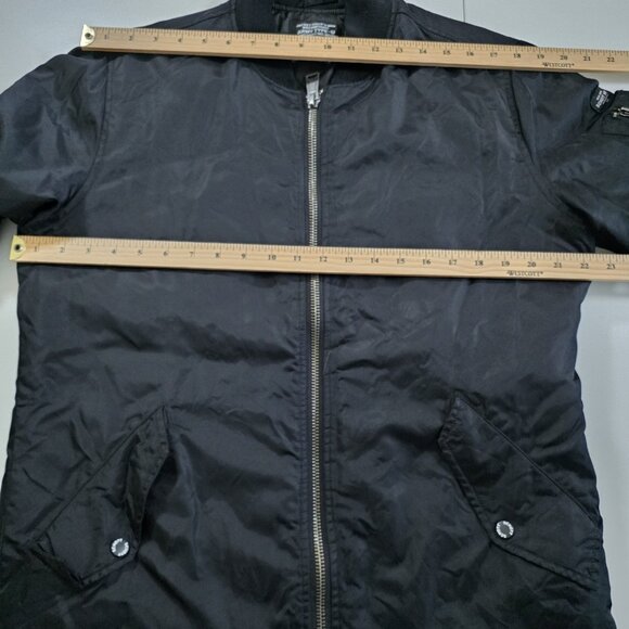 Schott NYC Jacket Flyer's Man M Black Army Type  U LS Pockets Two Way Zip Chore - Picture 4 of 16